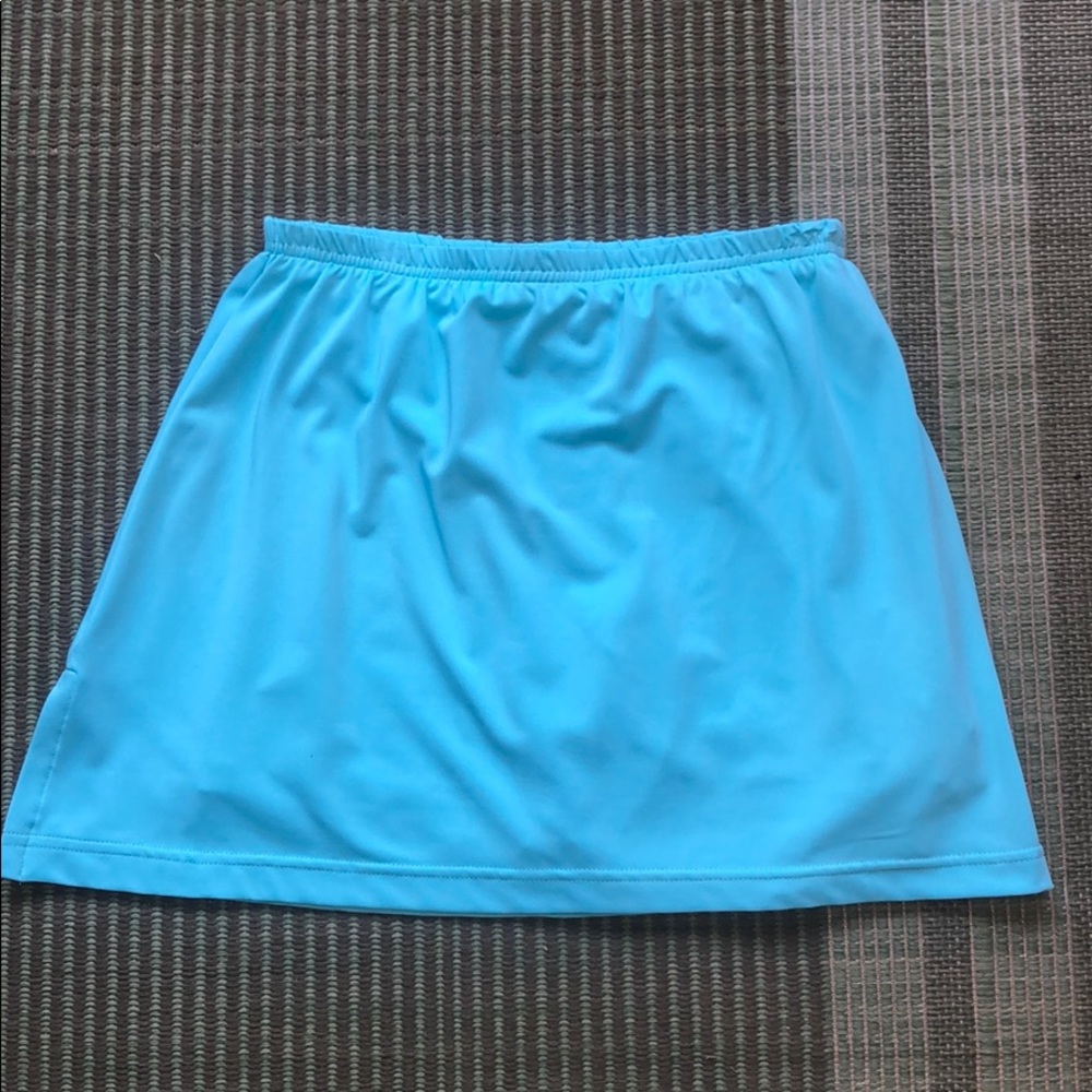 Aqua blue tennis skirt